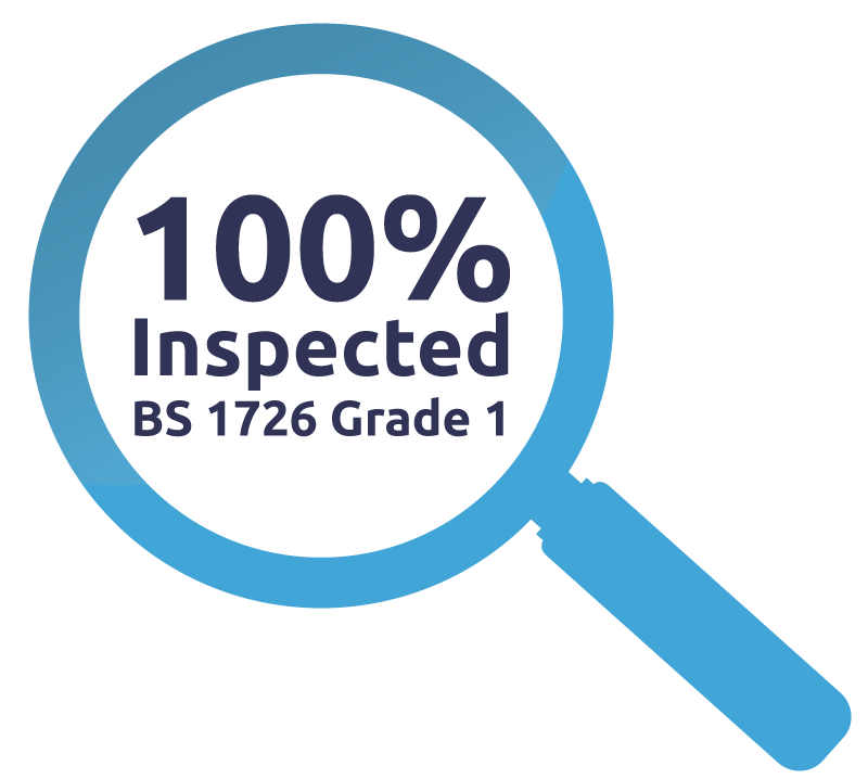 100% Inspected to BS BS 1726-Grade 1 Standards